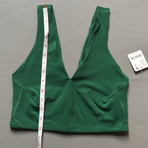 Never Better Crop Free People Movement Green V-neck Sports Bra Tank S - Picture 9 of 10
